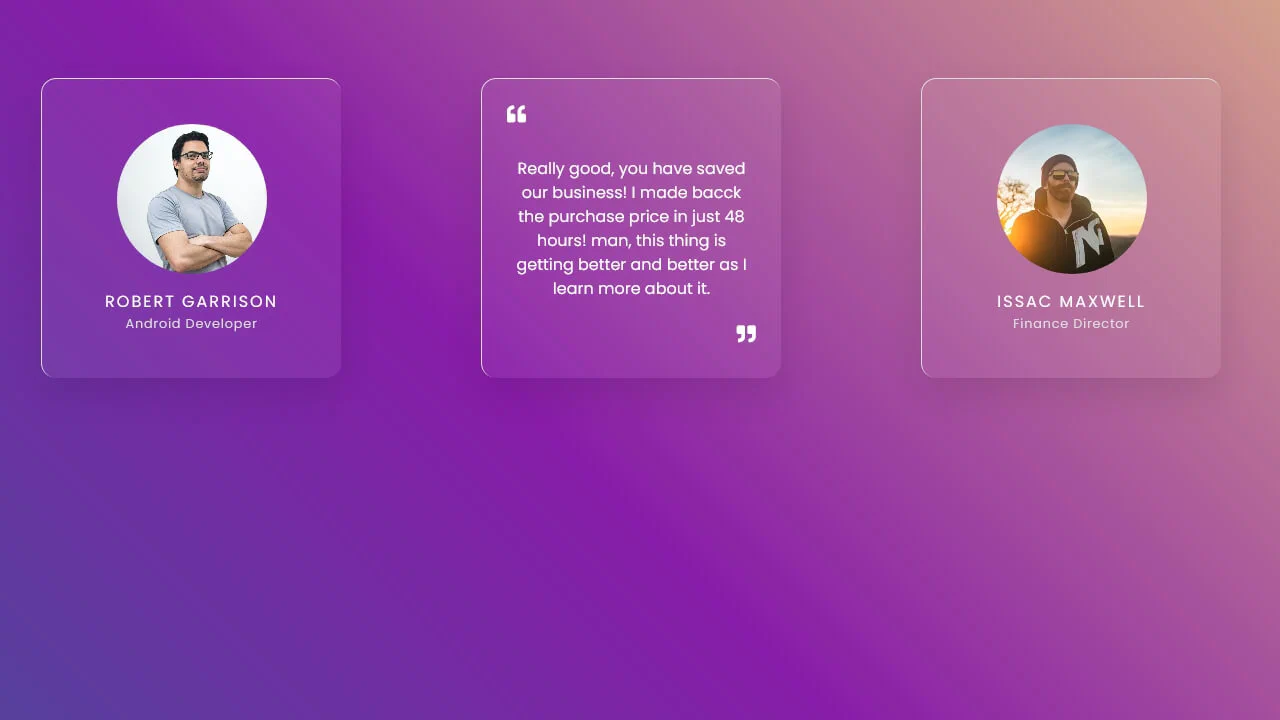 Bootstrap 5 User`s Testimonial