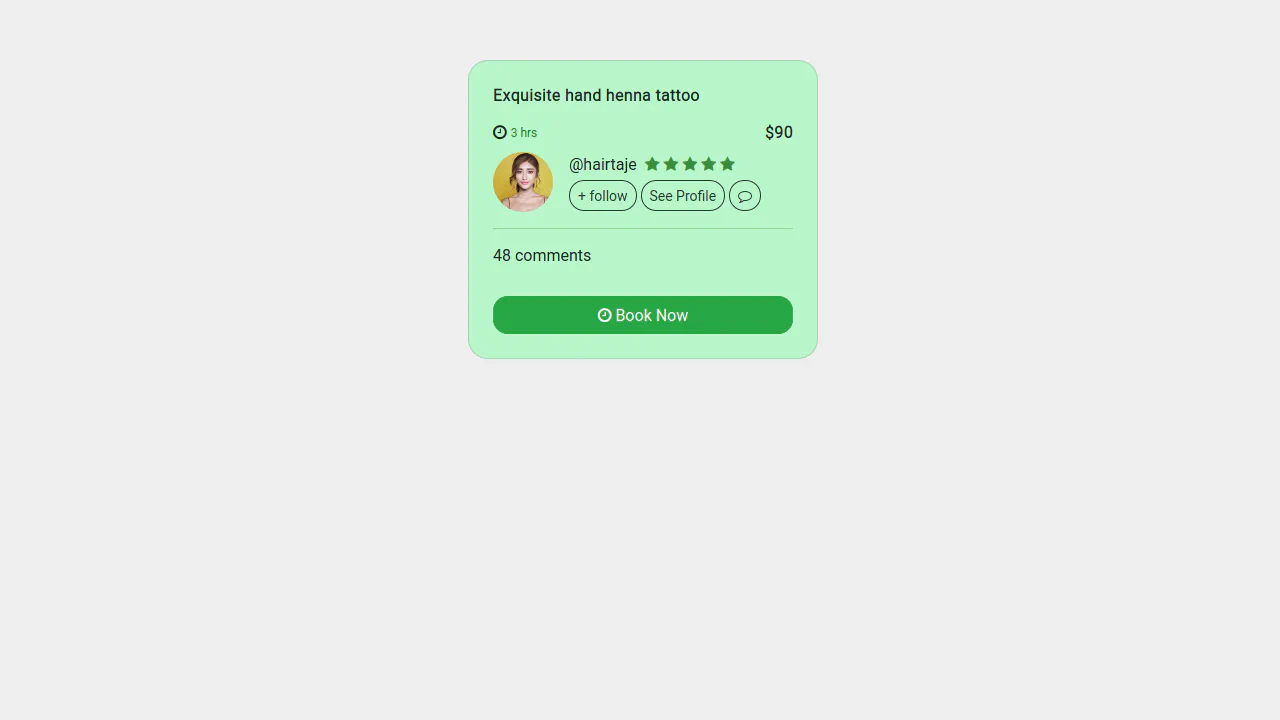Bootstrap 5 User Profile Card with Buttons