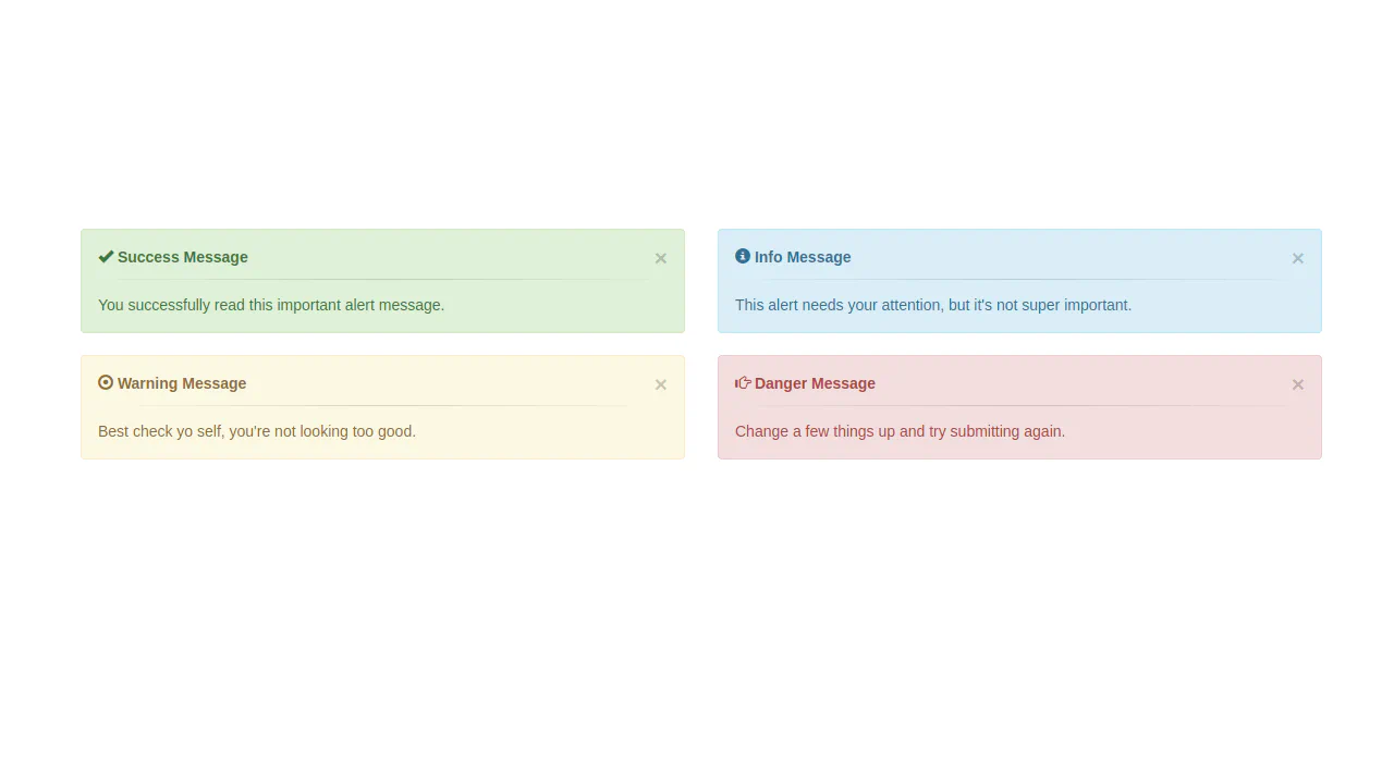Alerts Messages