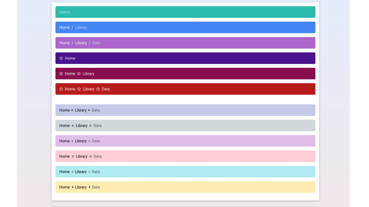 Breadcrumb - Material Design & Bootstrap 4