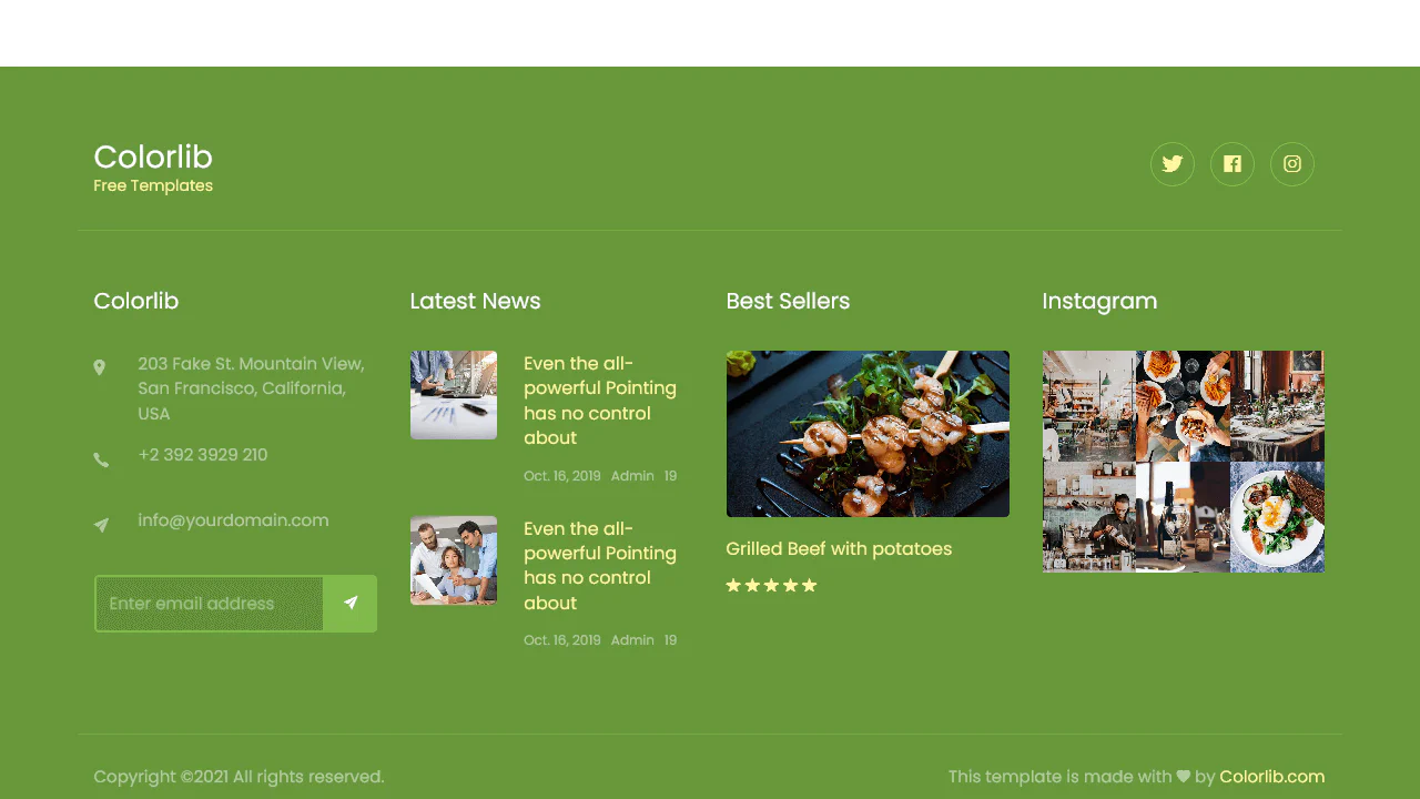 Bootstrap Footer #15