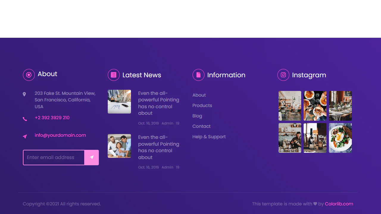 Bootstrap Footer #19