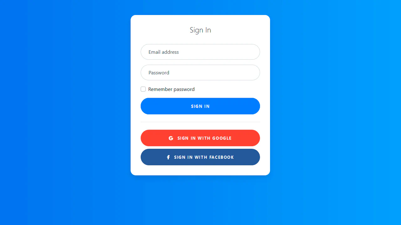 Bootstrap Login Screen with Floating Labels