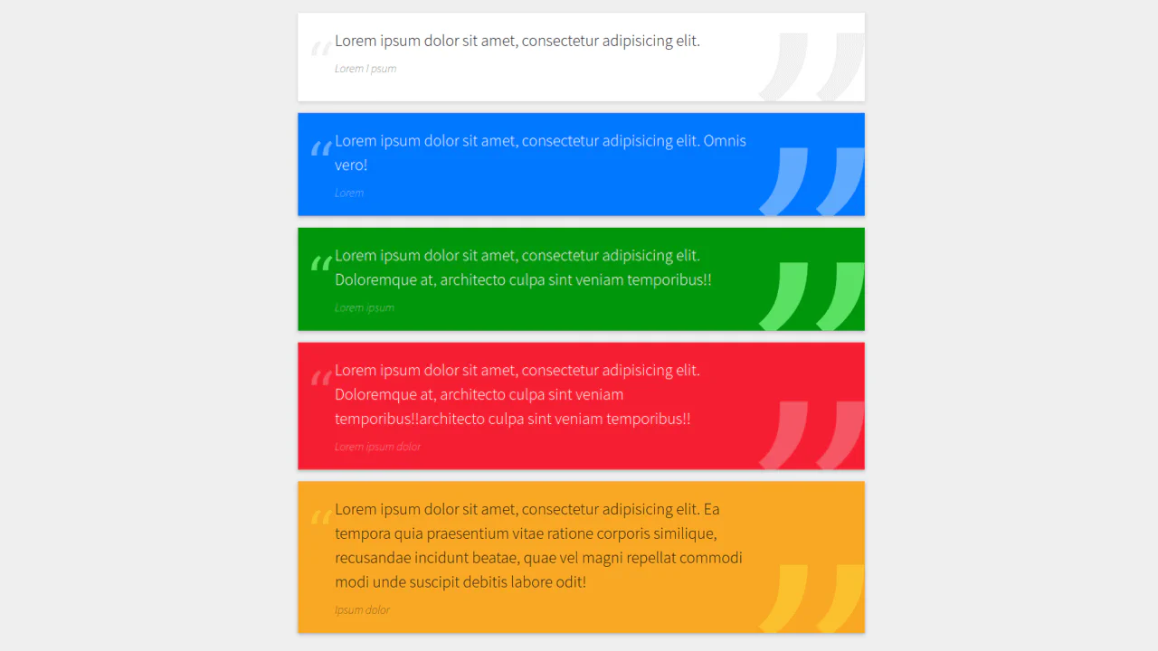 Bootstrap Quote Block