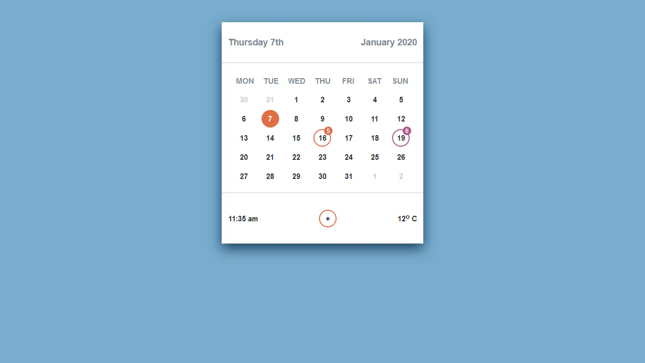 Calendar UI