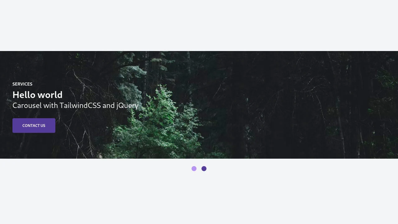 Carousel Slider with TailwindCSS and jQuery