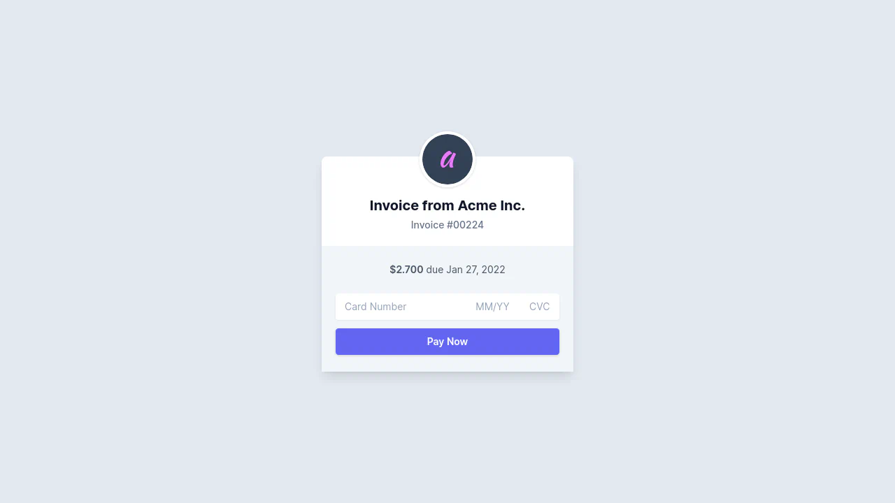 Checkout Card - Tailwind CSS