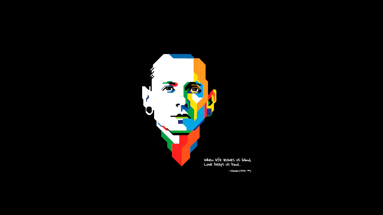 Chester Bennington Tribute Pure CSS Illustration