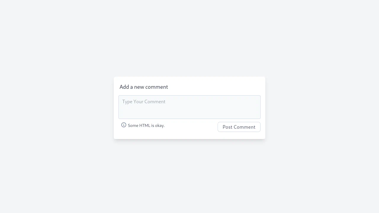 Comment Form