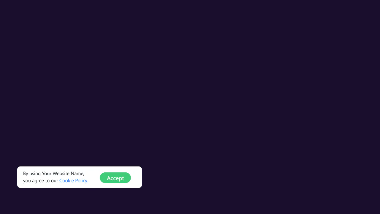 Cookie Policy Popup Bootstrap 4