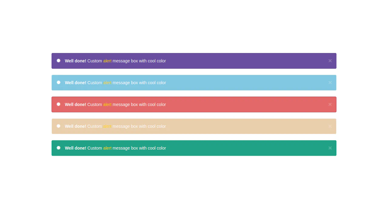 Cool Alerts Alternate Color