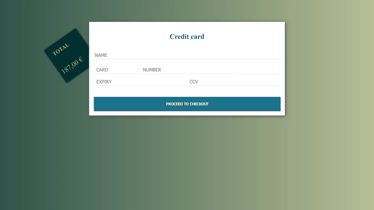 Credit Card Checkout
