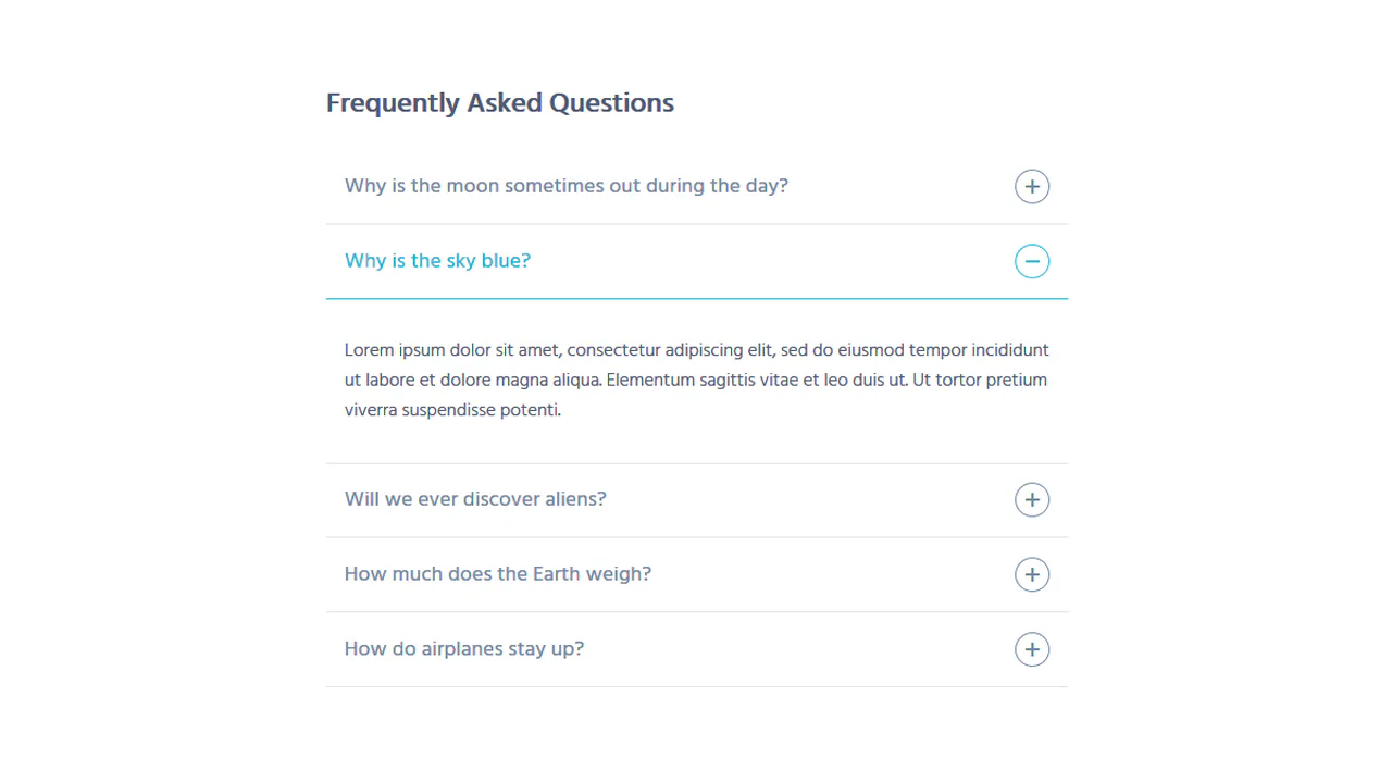 FAQ Accordion