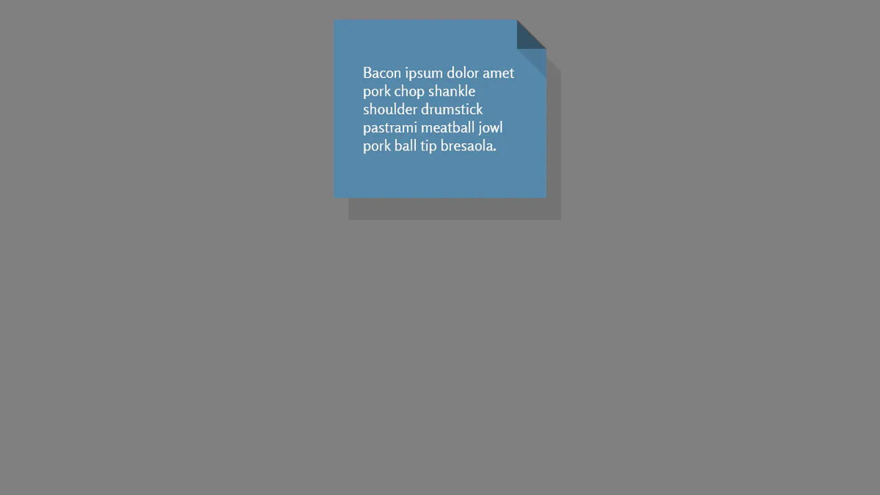 CSS Flat Folded Corner