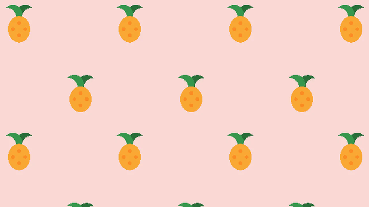 CSS Fruit Background - Pineapple
