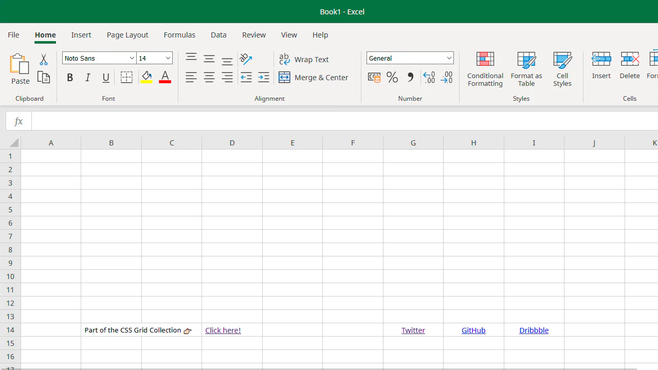 CSS Grid: Excel Spreadsheet