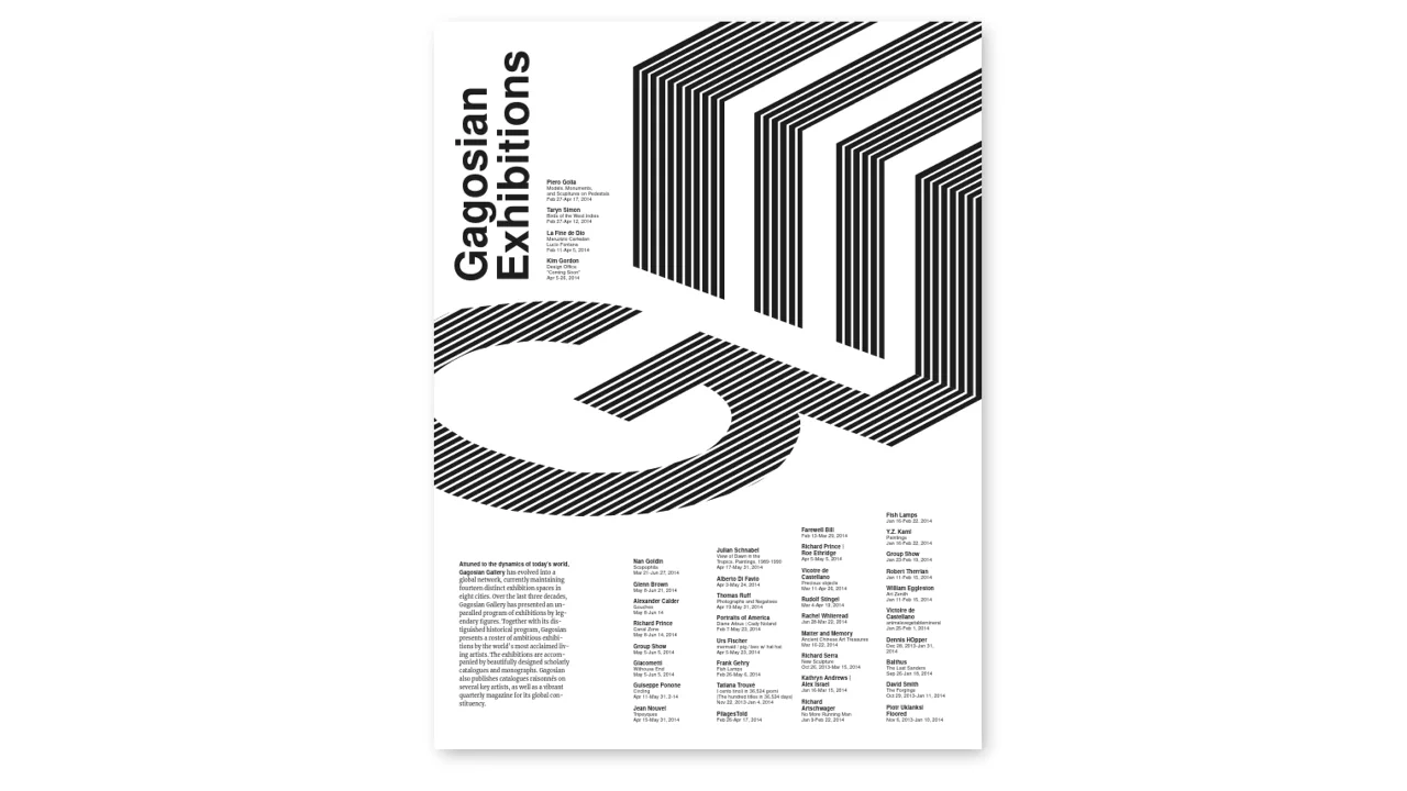 CSS Grid Poster #3 | Gagosian Exhibitions