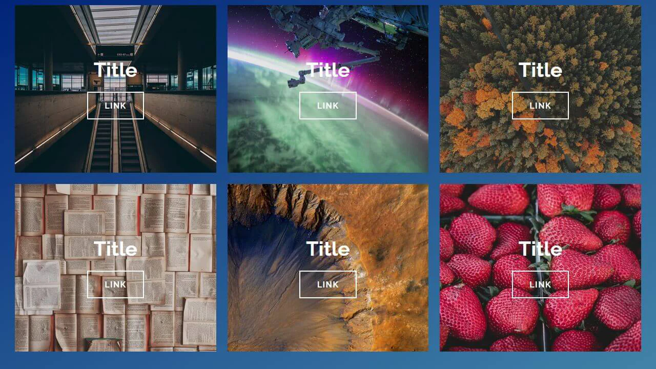 CSS Image Grid with Hover