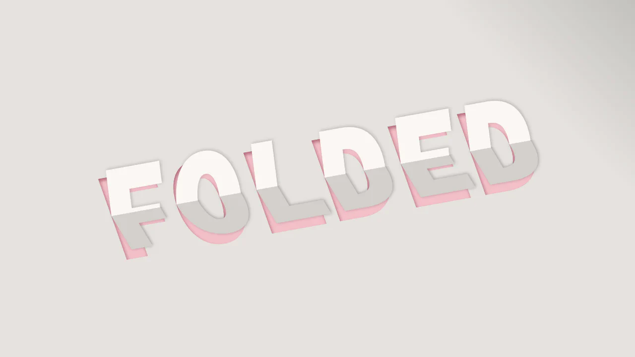 CSS Only 3D Paper Fold Text Effect