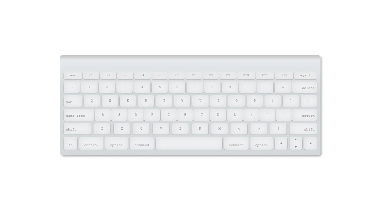 CSS-Only Mac Keyboard