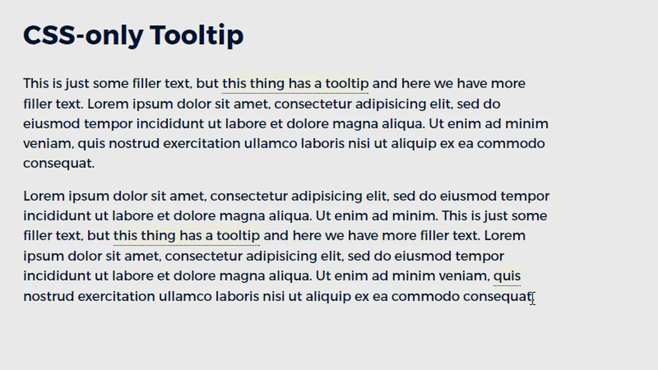 CSS-Only Tooltip