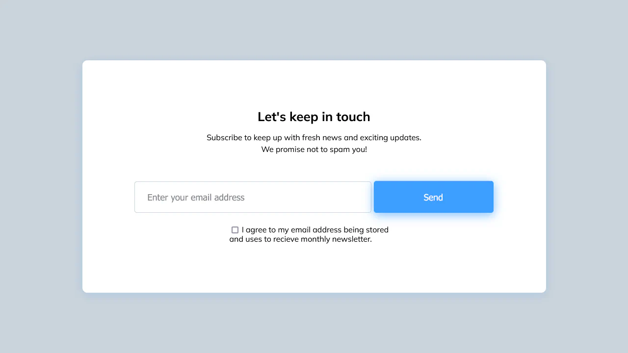 Subscribe UI
