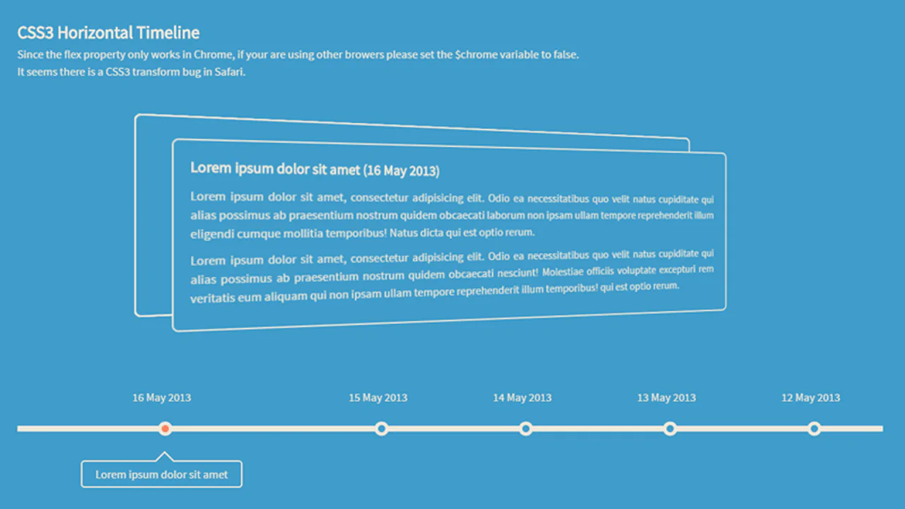 CSS3 Horizontal Timeline