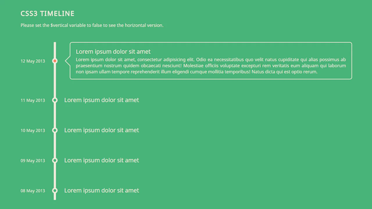 CSS3 Timeline