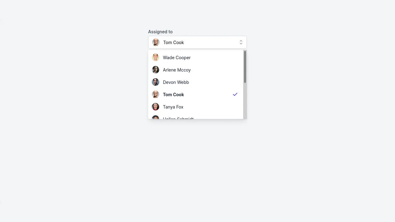 Select Menu Custom with Avatar