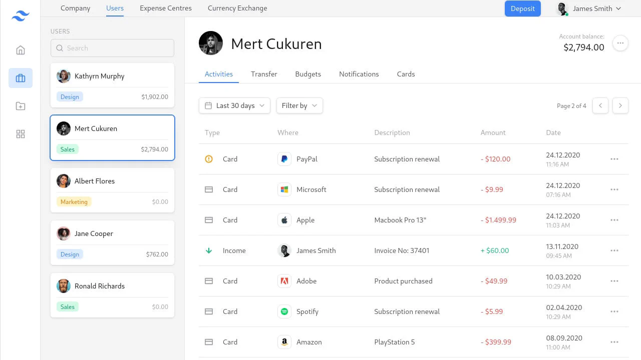 Dashboard UI