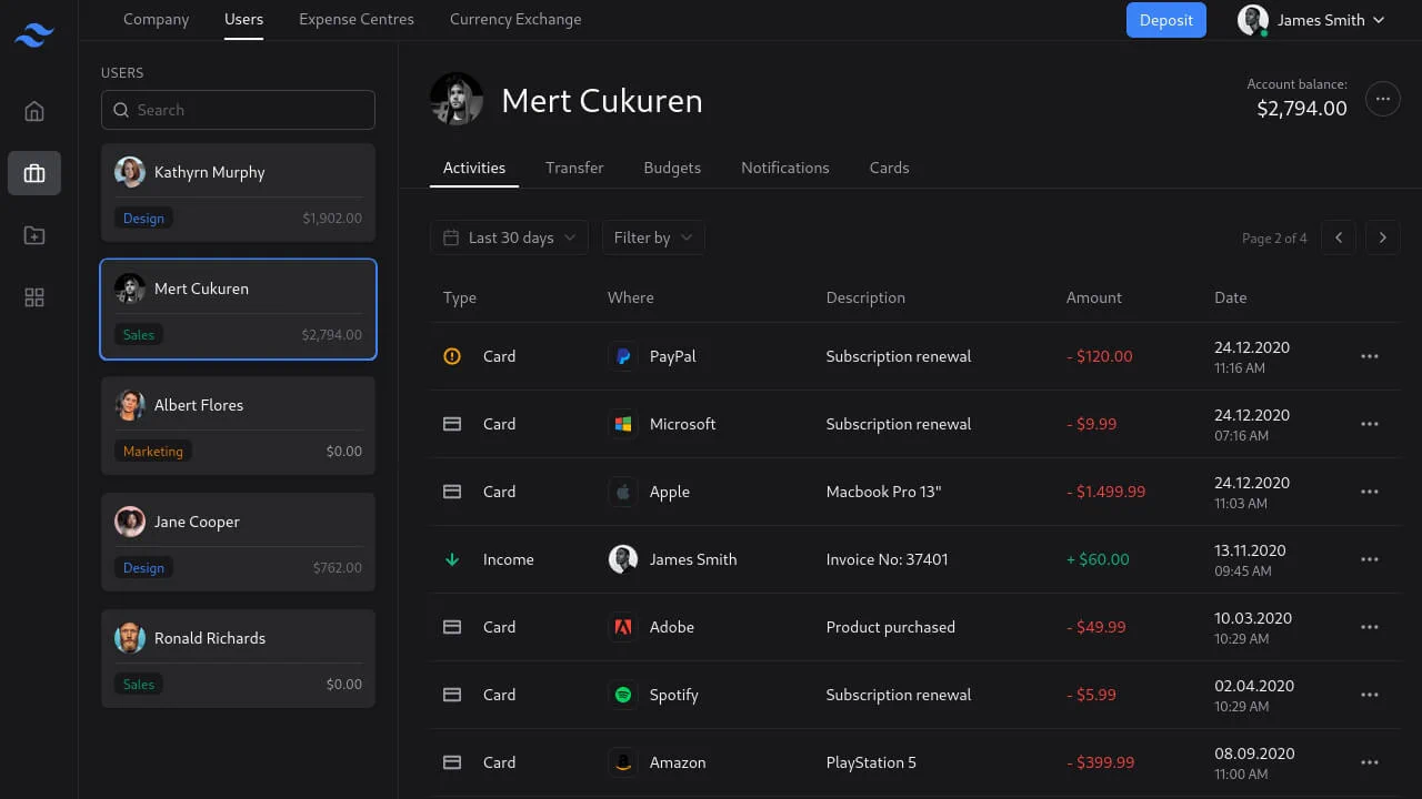 Dashboard UI