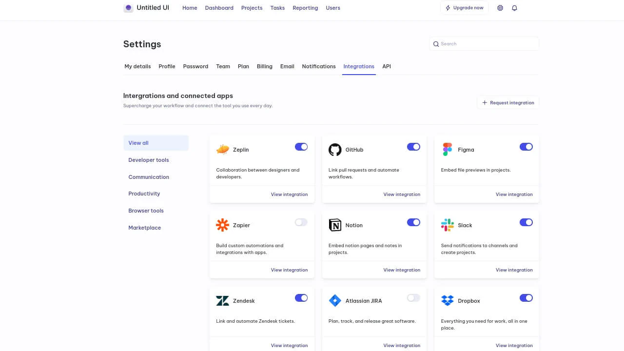 Dashboard UI