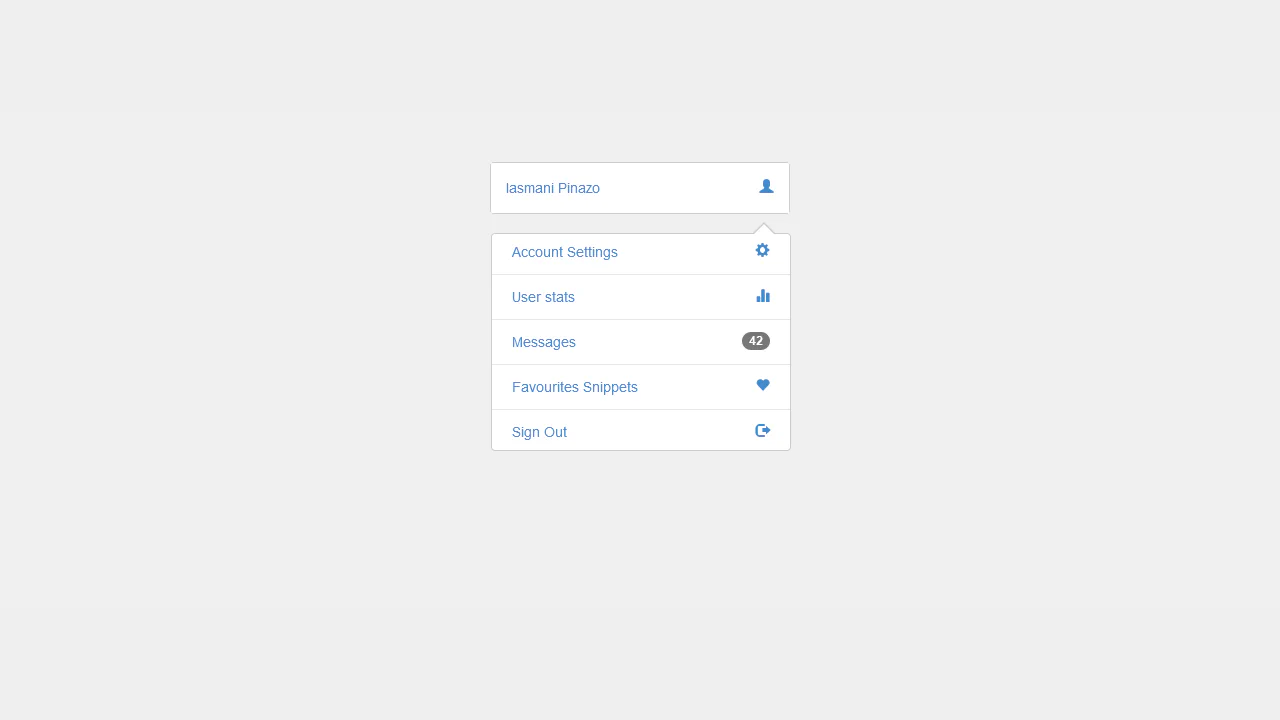 Dropdown Menu UI