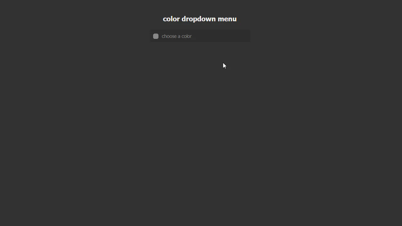 Dropdown Menu
