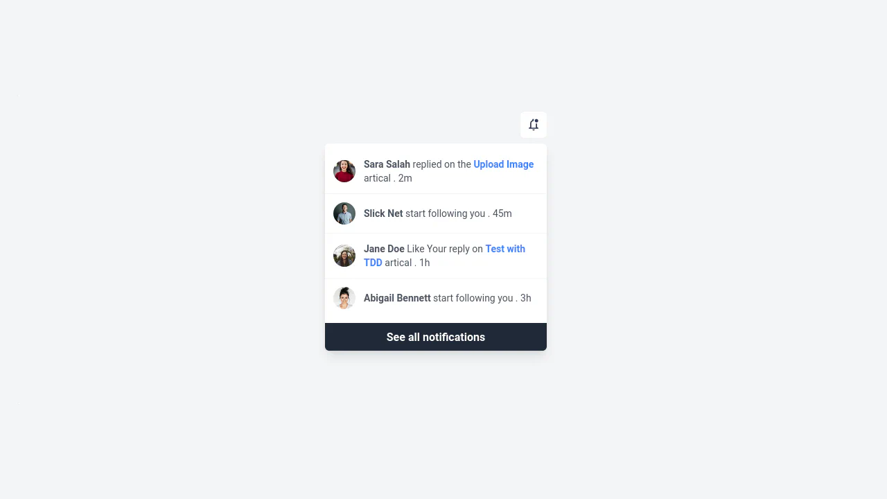 Dropdown Notification
