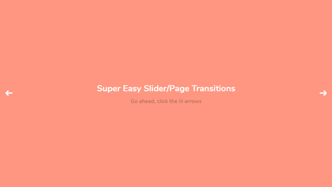 Easy CSS Page/Slide Transitions