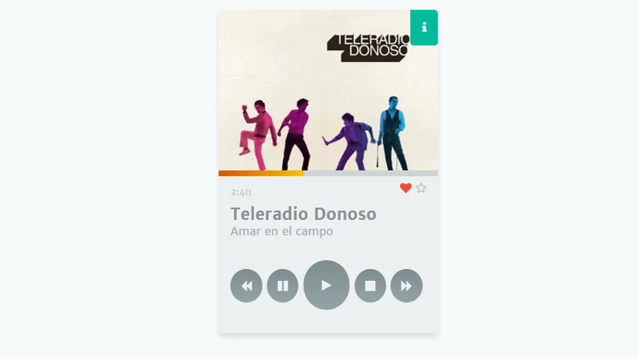 Flat Music Widget UI