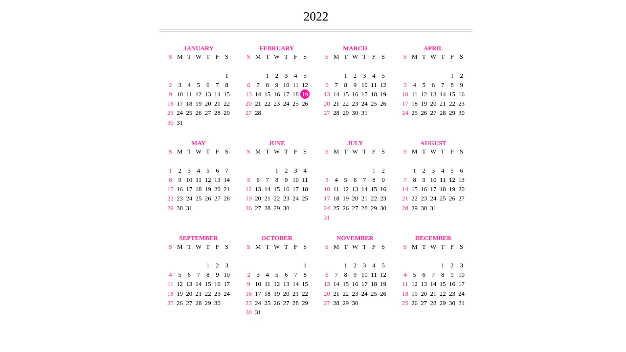 Flexbox Responsive Calendar