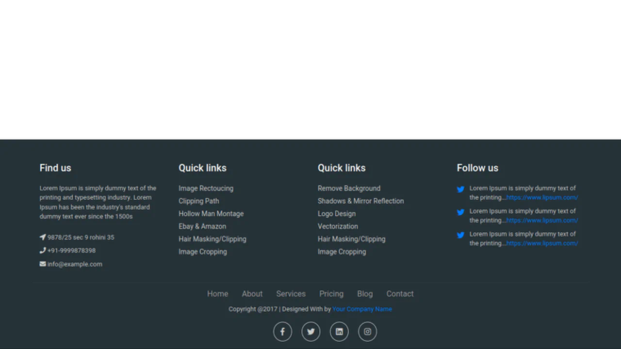 Footer Bootstrap 4