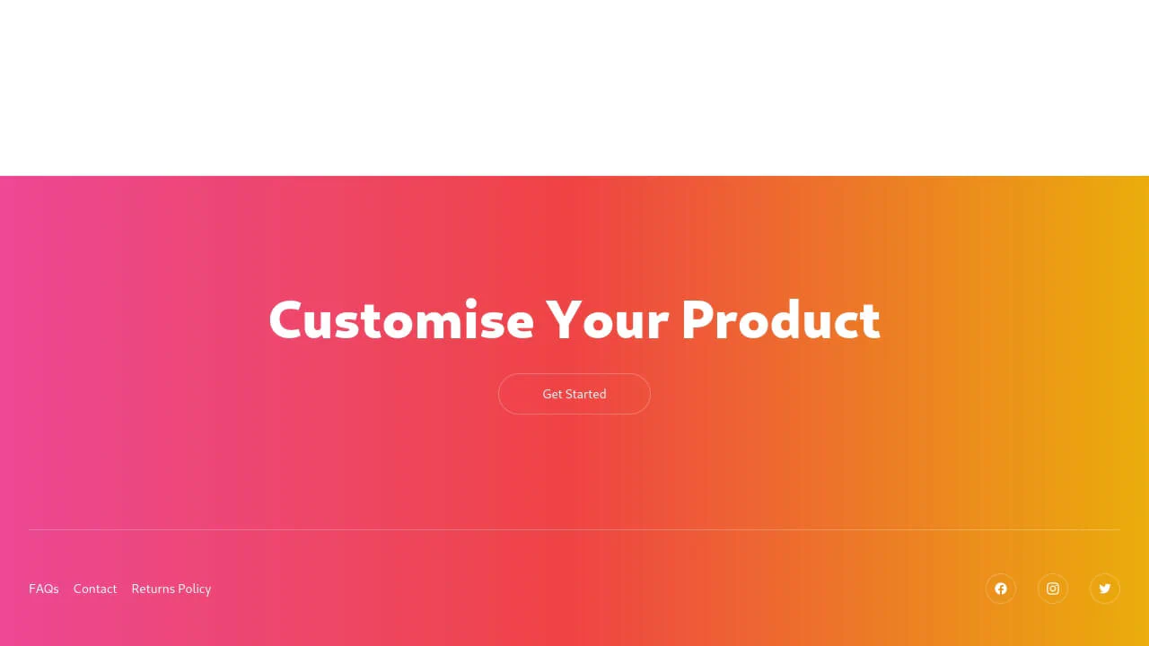 Call to Action with Gradient Footer