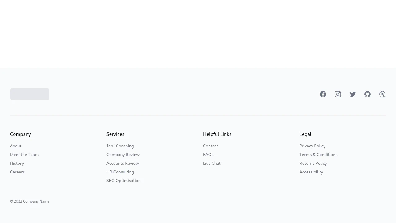 Simple Stacked Footer