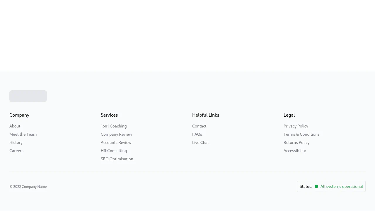 Simple with Service Status Footer