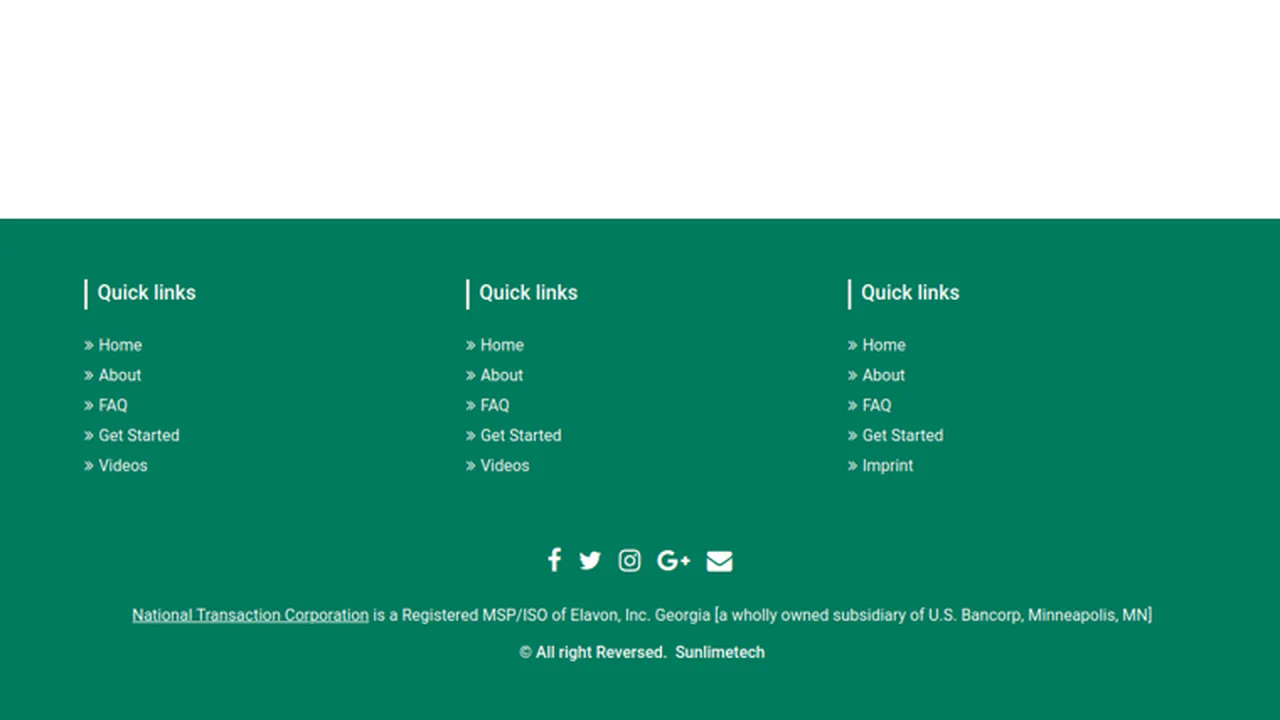 Footer using Bootstrap 4