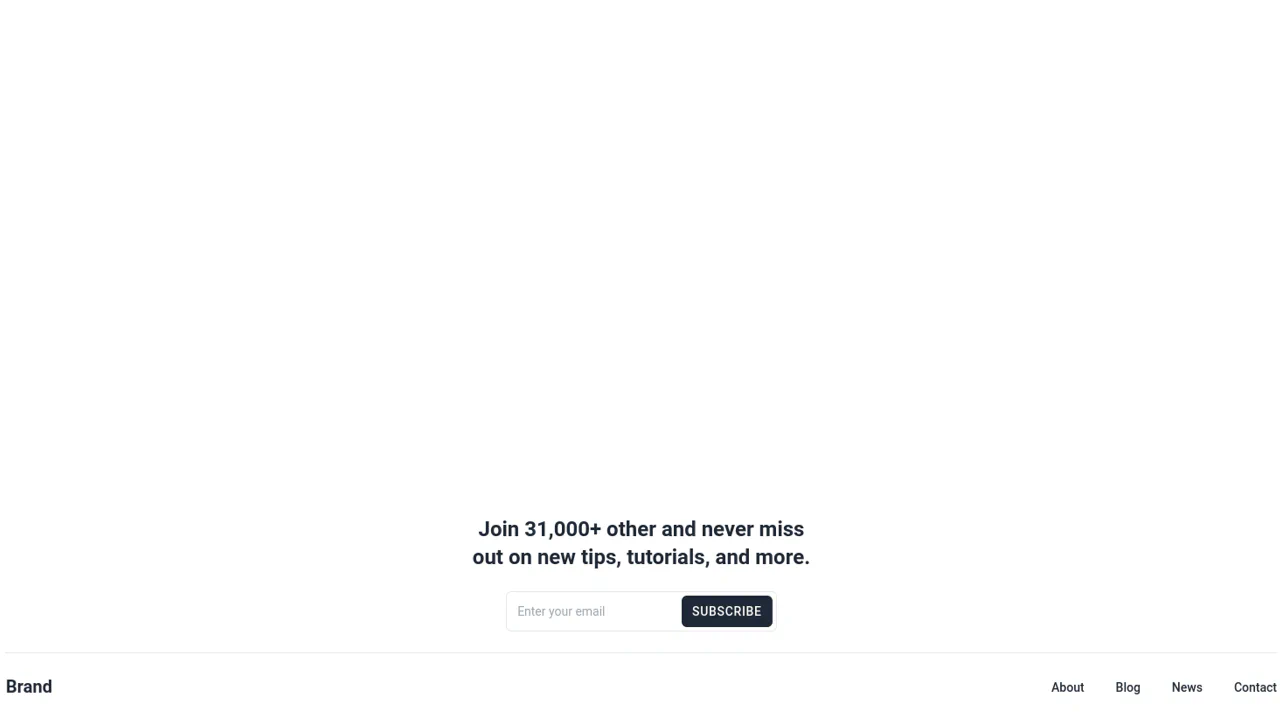 Footer With Subscribe Form