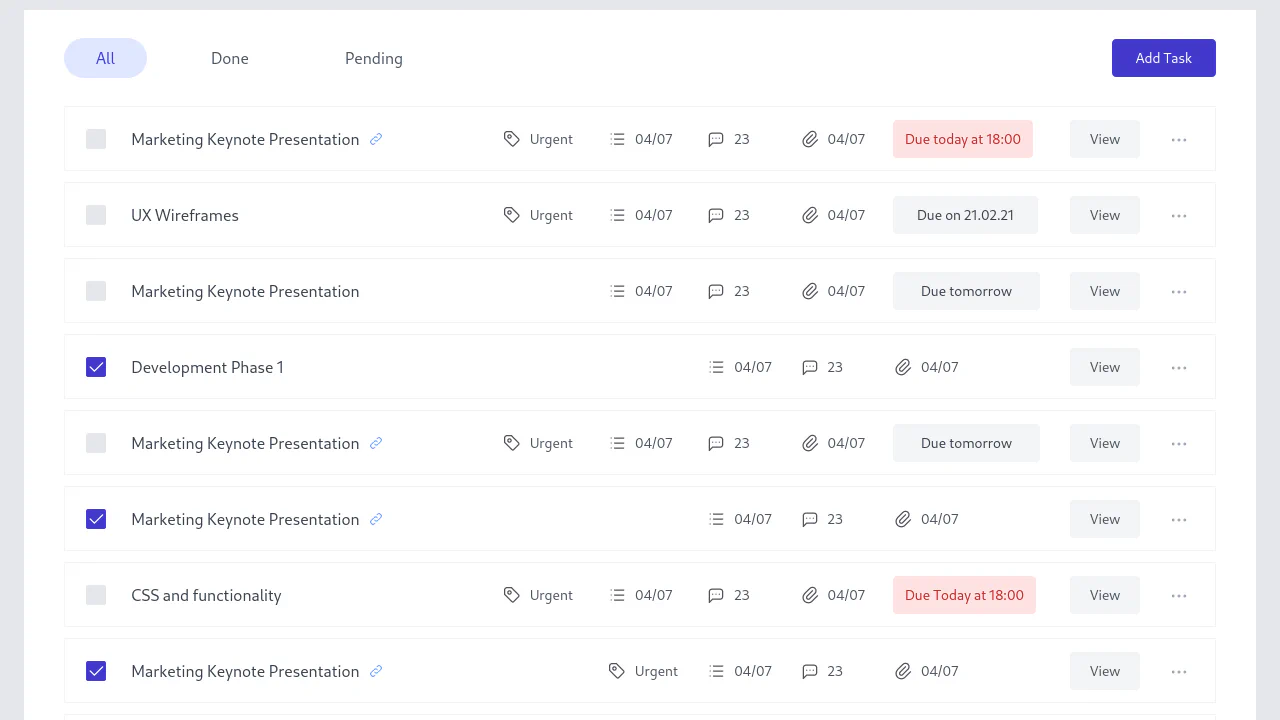 Tailwind CSS Advance Table Component