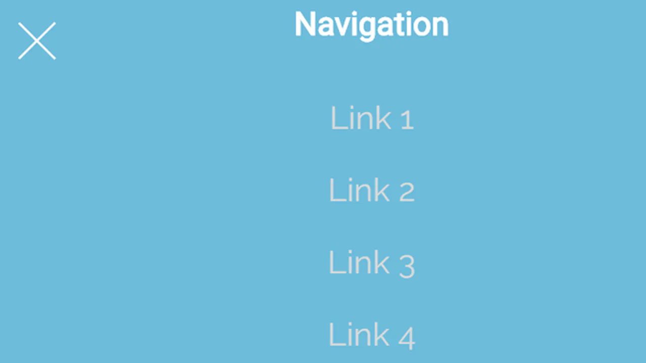 Full Screen Navigation Using SVG