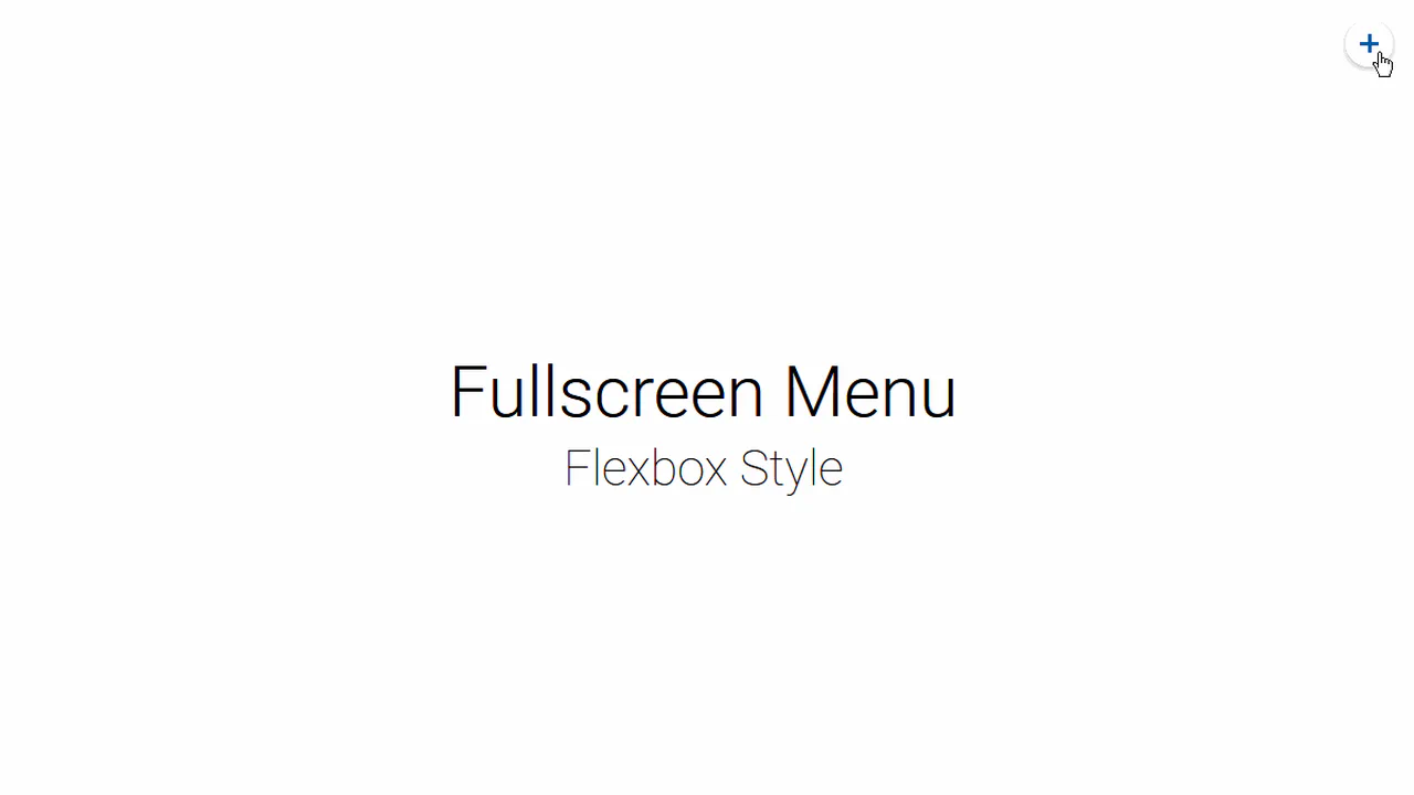 Fullscreen Menu Flexbox Style