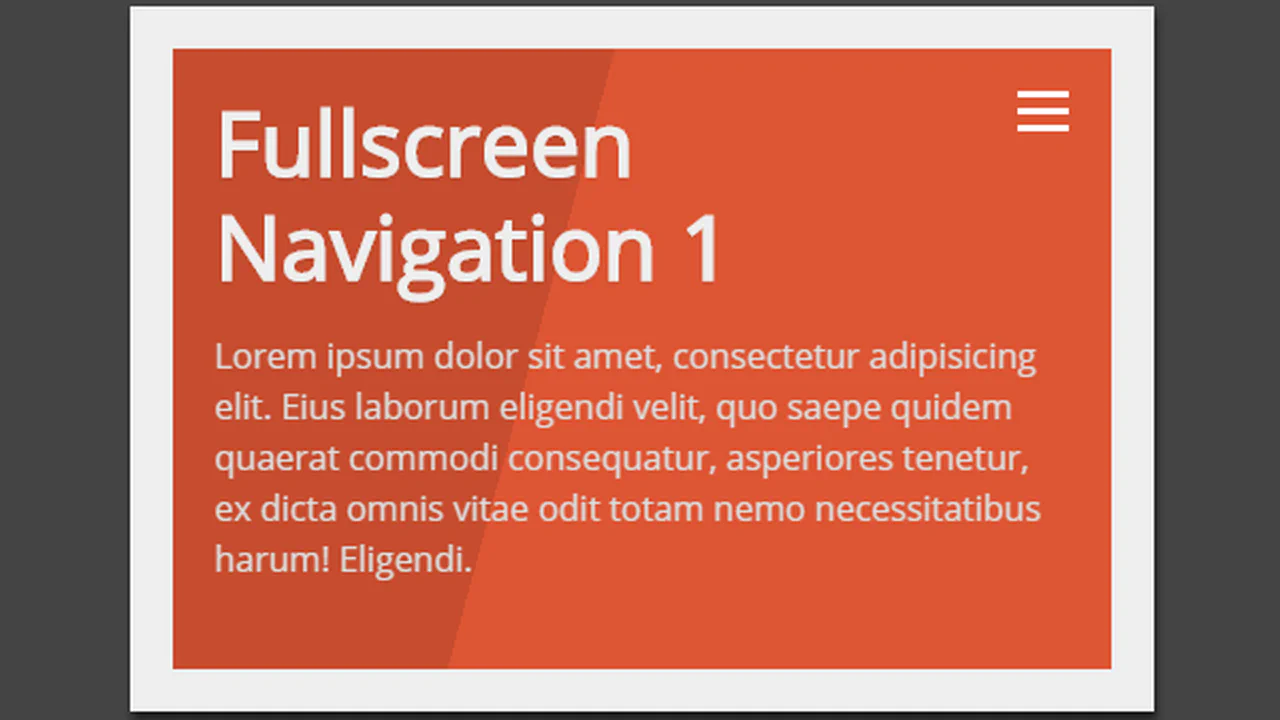 4 Fullscreen Navigation