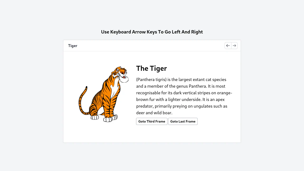 Fully Interactive Frames Slider