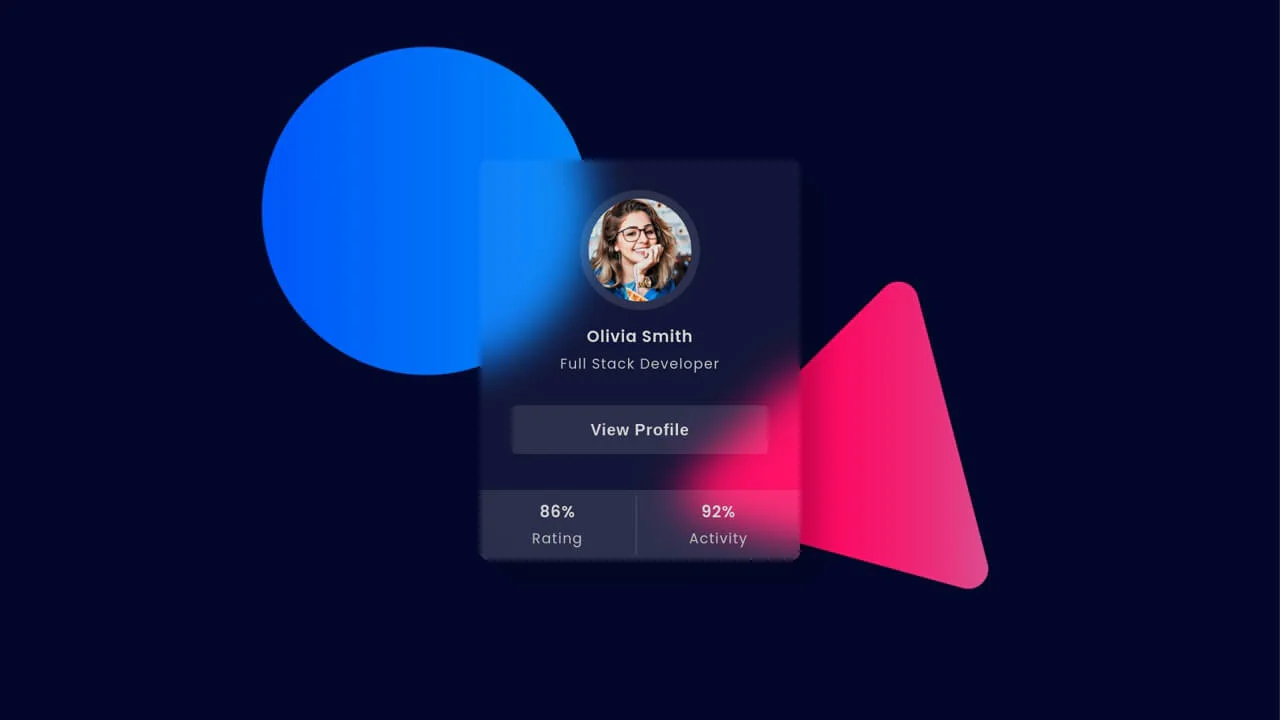 Glassmorphism UI Card